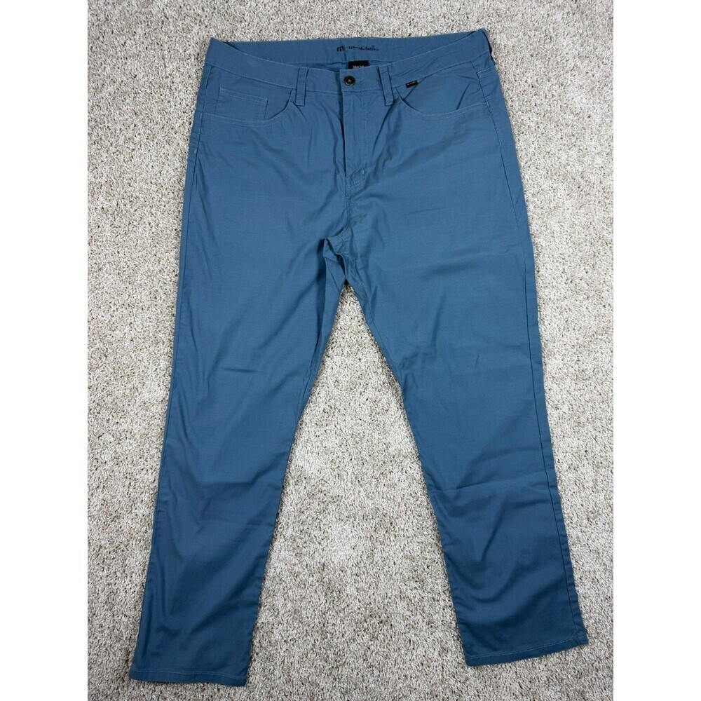 TravisMathew Mens Blue Stretch Pants 36x30 Tencel Golf Casual Performance